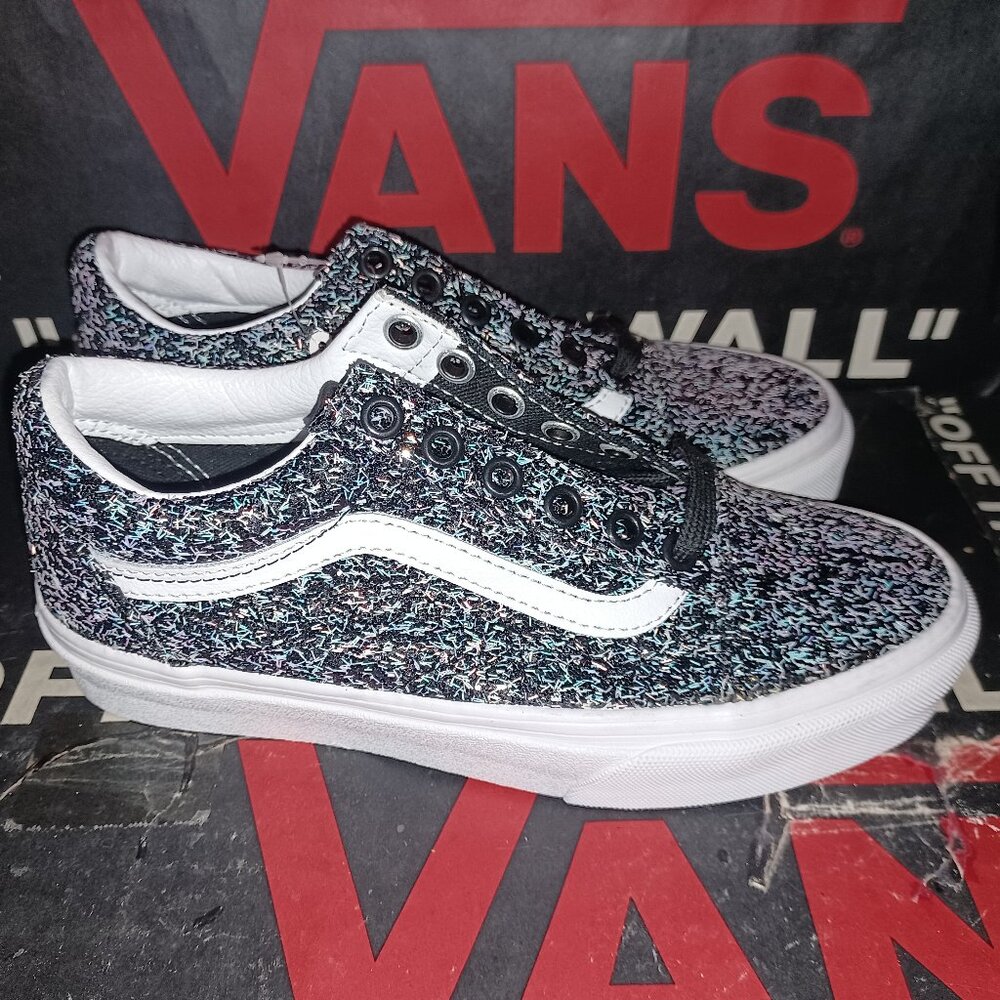 Vans Old Skool Men's 4/Women's 5.5 Glitter Party (Confetti) Black/True White